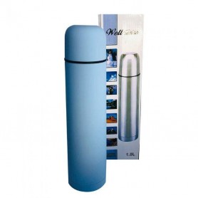 Termo Acero Engomado Celeste Pastel 1L Acero Inoxidable 92096c