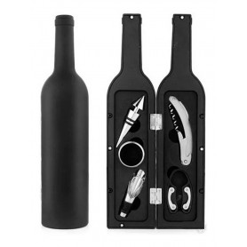 Estacion Set De Vino Forma De Botella + 5 Accesorios