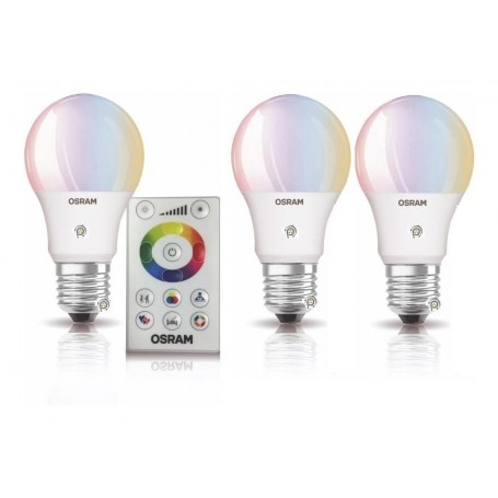 Pack 3 Lamparas Rgb A60 40W Osran Rgbw Control Remoto Multicolor