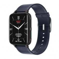 Smartwatch West Dt93 Blue Malla Cuero Ios Android 230Mah Oxigeno Electrocardiograma Notificaciones Ip68