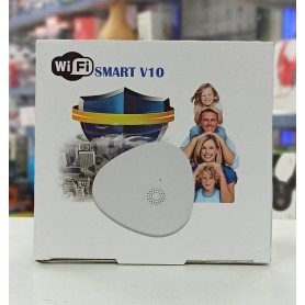 Alarma Domiciliaria Smart V10 Wifi Inalámbrica Infrarrojo Dos Controles Sensor Movimiento Sirena