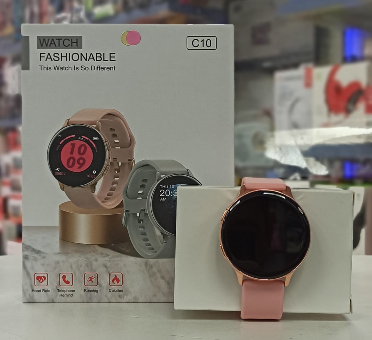 Smartwatch West C10 Rose Gold Malla Plastica Ios Android 250Mah Deportes  Control Musica Notificaciones Ip68