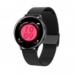 Smartwatch West C10 Black Malla Metalica Ios Android 250Mah Deportes Control Musica Notificaciones Ip68