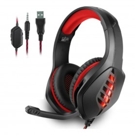 Auricular Gaming West Red Con Luz Led Ps4 Gh-p11
