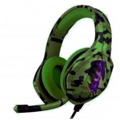 Auricular Gaming West Verde Camuflado Con Luz Led Ps4 Gh-p10