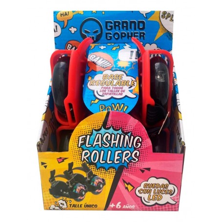 Patines Extensibles Adaptables Zapatillas Color Flashing Luz Flashing Rollers