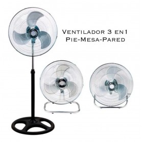 Ventilador Pie Turbo 18 Kanji 3 En 1 Pared Aspas Metalicas