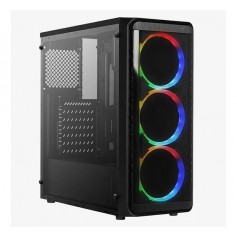 Gabinete Pc Gamer Rgb Acrilico Sp Cg-6080 Ultra Gaming Luces Led Usb 3.0 Incluye 3 Coolers Frontales (Sin Fuente)