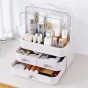 Organizador Acrilico Caja Porta Cosmeticos Labial Maquillaje 3 Cajones Con Manija Vir-2684 Grande