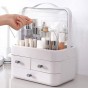 Organizador Acrilico Caja Porta Cosmeticos Labial Maquillaje 3 Cajones Con Manija Vir-2684 Grande