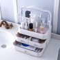 Organizador Acrilico Caja Porta Cosmeticos Labial Maquillaje 3 Cajones Con Manija Vir-2684 Grande
