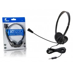 Auricular Xtech Con Microfono Con Cable Negro Pc Ideal Zoom Xts-220