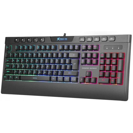 Teclado Gaming Xtrike Con Apoya Muñeca Teclas Multimedia Gamer Rgb Usb Kb-508