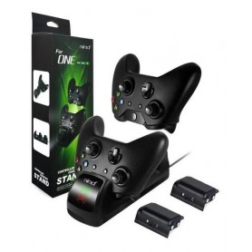 Kit Cargador + 2 Baterias 1400Mah Para Joystick De Xbox One Snd-321g