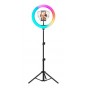 Aro De Luz Led Rgb 26 Cm Con Tripode 2.1Mts Ideal Fotografia Tik Tok Maquillaje Manicura Selfie