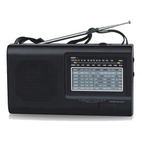 Radio Portatil Daza Fm Am Dual Multibanda Sw 9 Bandas 220v O Pilas DZKK2005BK