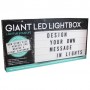 Cartel Luminoso Led Pizarra Letras Light Box Cinebox 59x29Cm Letras Intercambiables Pila O Usb Incluye 124 Letras