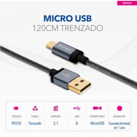 CABLE MICRO USB VERBATIM DORADO 120CM