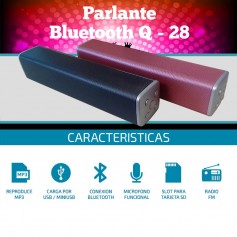 PARLANTE BLUETOOTH Q28 MP3 USB BATERIA TARJETA SD BT RADIO