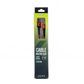 Cable Micro Usb V8 Carga Rapida 4.2A Dinax 2Metros Dxcable36v8 Reforzado