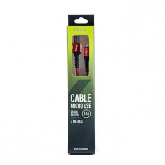 Cable Micro Usb V8 Carga Rapida 4.2A Dinax 2Metros Dxcable36v8 Reforzado