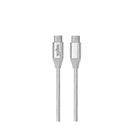 Cable Nisuta Tipo C a Tipo C Premium 1 Mts Nscuscc Reforzado 3.1A Type C