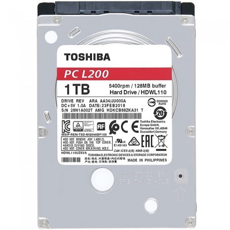 DISCO RIGIDO 1TB TOSHIBA SATA3 7mm NOTEBOOK MQ01 ABD100M