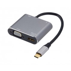 Conversor Noga Type C a Vga Hdmi Usb Type C Adaptador Tipo C Ngh-44