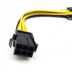 Cable Alargue Fuente 6 Pines 20Cm Pci-E Placas De Video