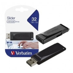 Pendrive 32Gb Verbatim Usb Negro 2.0 Slider