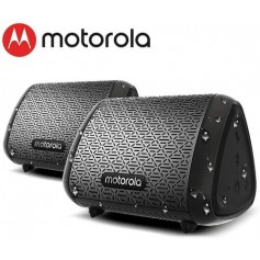 Kit 2 Parlantes Bluetooth Portátil Motorola Sonic Sub340 Extra Bass Ipx5 Salpicaduras 7W x2 Twins