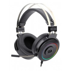 Auriculares Gamer Redragon Lamia Negro Con Luz Rgb Con Soporte