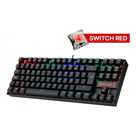 Teclado Gamer Redragon Kumara Black K552 Rgb Qwerty Outemu Red Español