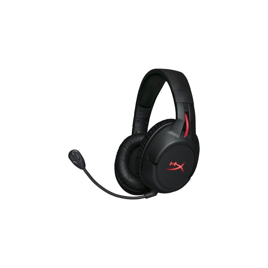Audífonos gamer inalámbricos HyperX Cloud Flight negro con luz rojo LED Audífonos gamer inalámbricos HyperX Cloud Flight negro con luz rojo LED