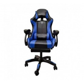 Silla Gaming Daewoo Shooter Azul Reclinable Con Apoya Pies Rotacion