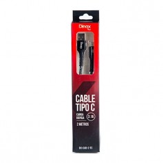 Cable Type C Carga Rapida 4.2A Dinax 2Metros Cable36tc Reforzado