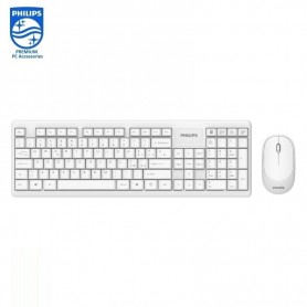 Kit Teclado y Mouse Philips Inlambrico Blanco Spt1314w