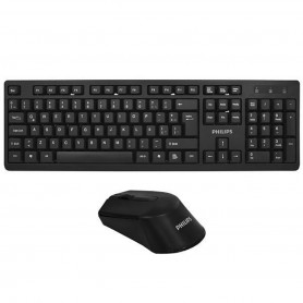 Kit Combo Mouse Y Teclado Philips C354 Negro Stp6354spa