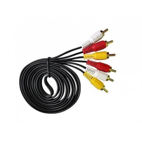 Cable Nisuta Rca Audio Y Video 1.5Mts Rojo Blanco Amarillo Nscrca32