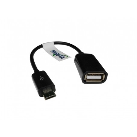 Cable Adaptador Nisuta Otg 10 Centimetros Usb 2.0 A Micro Usb Otg