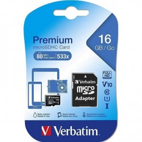 Memoria Micro Sd 16Gb Verbatim Clase 10