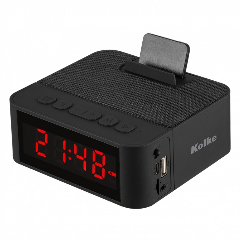 Radio Reloj Kolke Despertador Bluetooth Fm Micro Sd Llamadas Manos