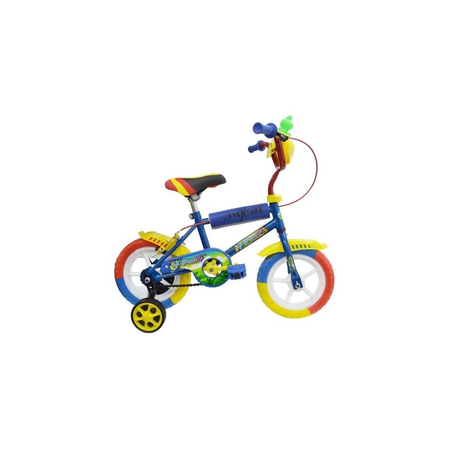 Bicicleta Forest Infantil Rodado 12 Multicolor Con Rueditas Bocina