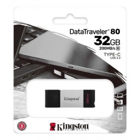 Pen Drive 32Gb Kingston Usb Tipo c 3.2 Datatraveler 80 Windows Mac Type C Dt80