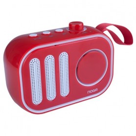 Parlante Noga Bluetooth Speaker Portatil Rojo Usb Auxiliar Ng-Bt1002