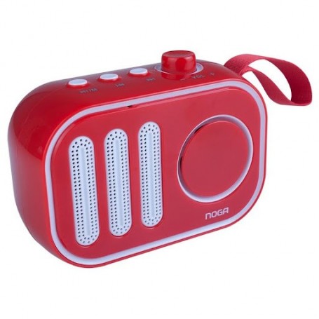 Parlante Noga Bluetooth Speaker Portatil Rojo Usb Auxiliar Bt-1002