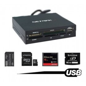 Lector Tarjetas De Memoria Interno Netmak + Usb O Bahia 3.5 Sd L5