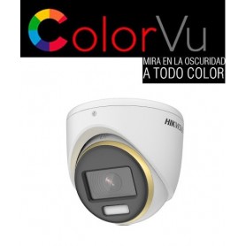 Camara Domo Hikvision Domo Metal Color Vu Exterior Dia y Noche 70DF3T-MF 1080P 2.8Mm IP67