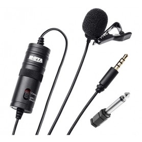 Microfono Corbatero Boya Omnidireccional 360 Grados 6 Metros De Cable By-M1