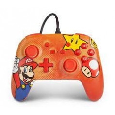 Joystick Nintendo Switch Con Cable Mario Vintage Power A